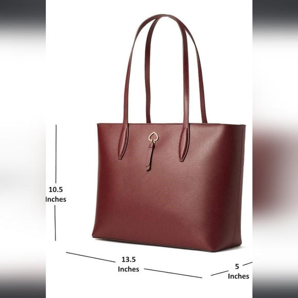 Kate Spade New York Adel Large Leather Tote bag in Cherrywood! - Picture 13 of 14